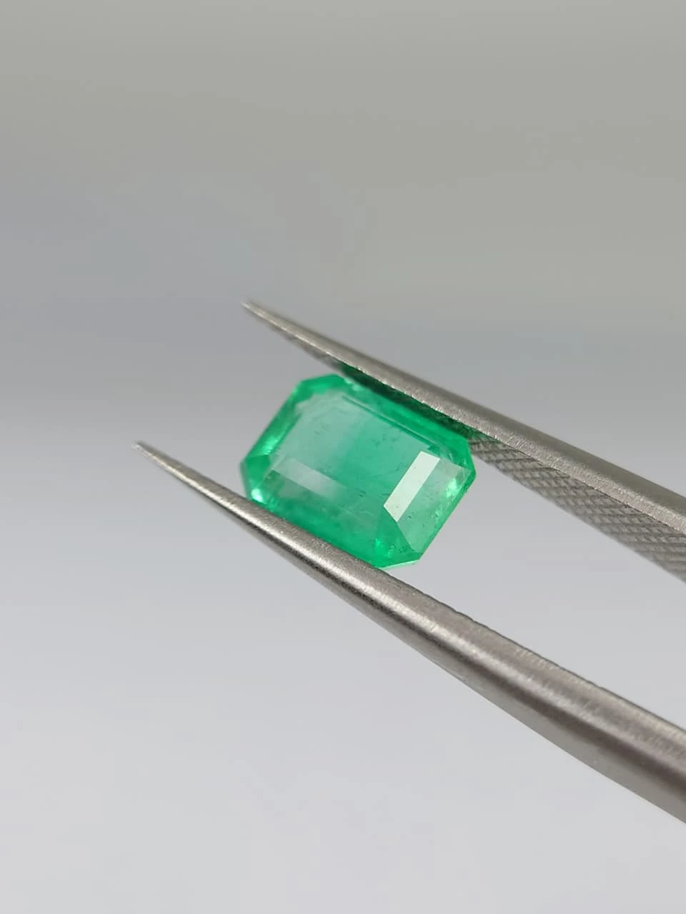 1.55ct Natural Octagon Faceted Emerald from Panjshir Afghanistan — view 2